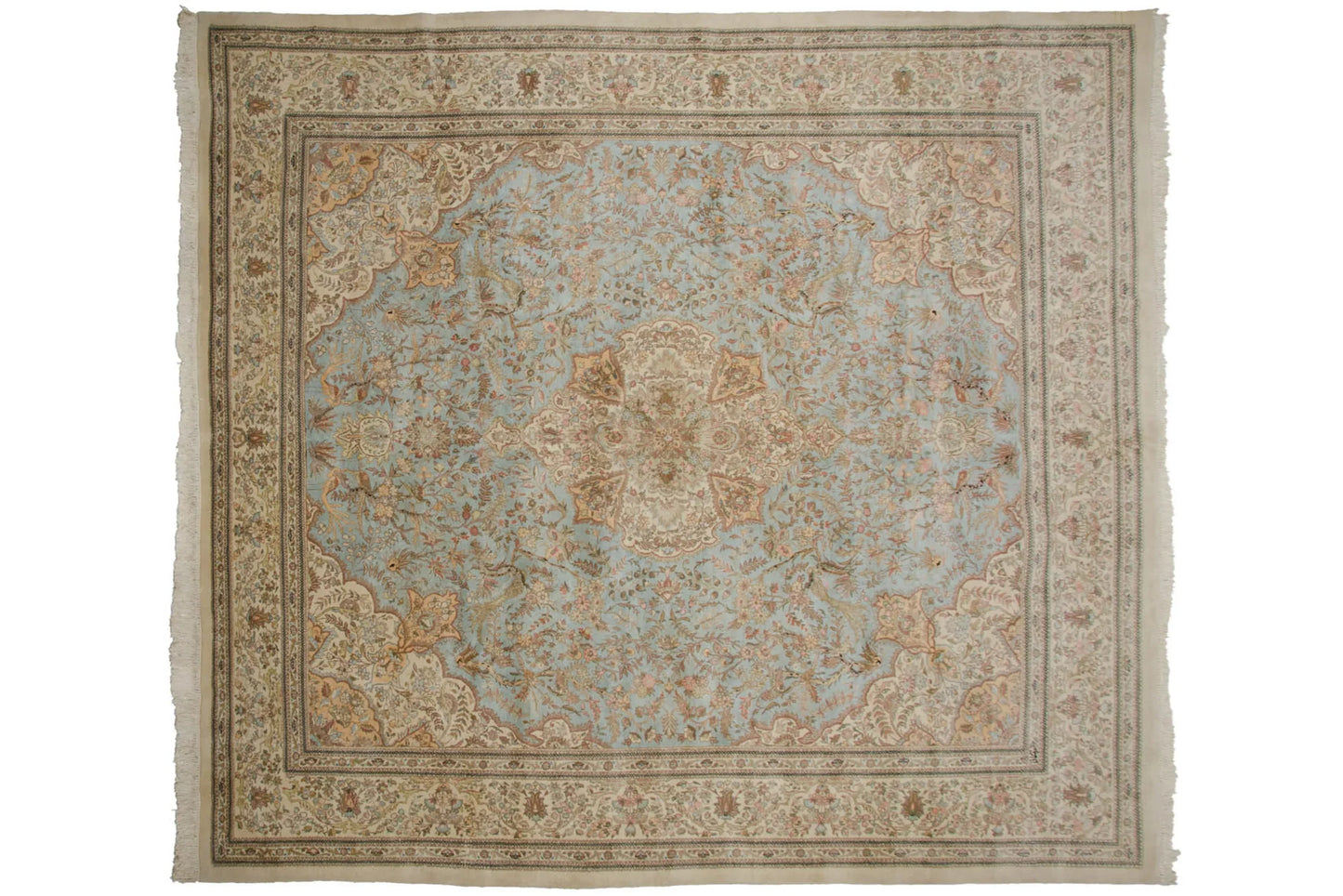 11.5x13 Vintage Tabriz Square Carpet
