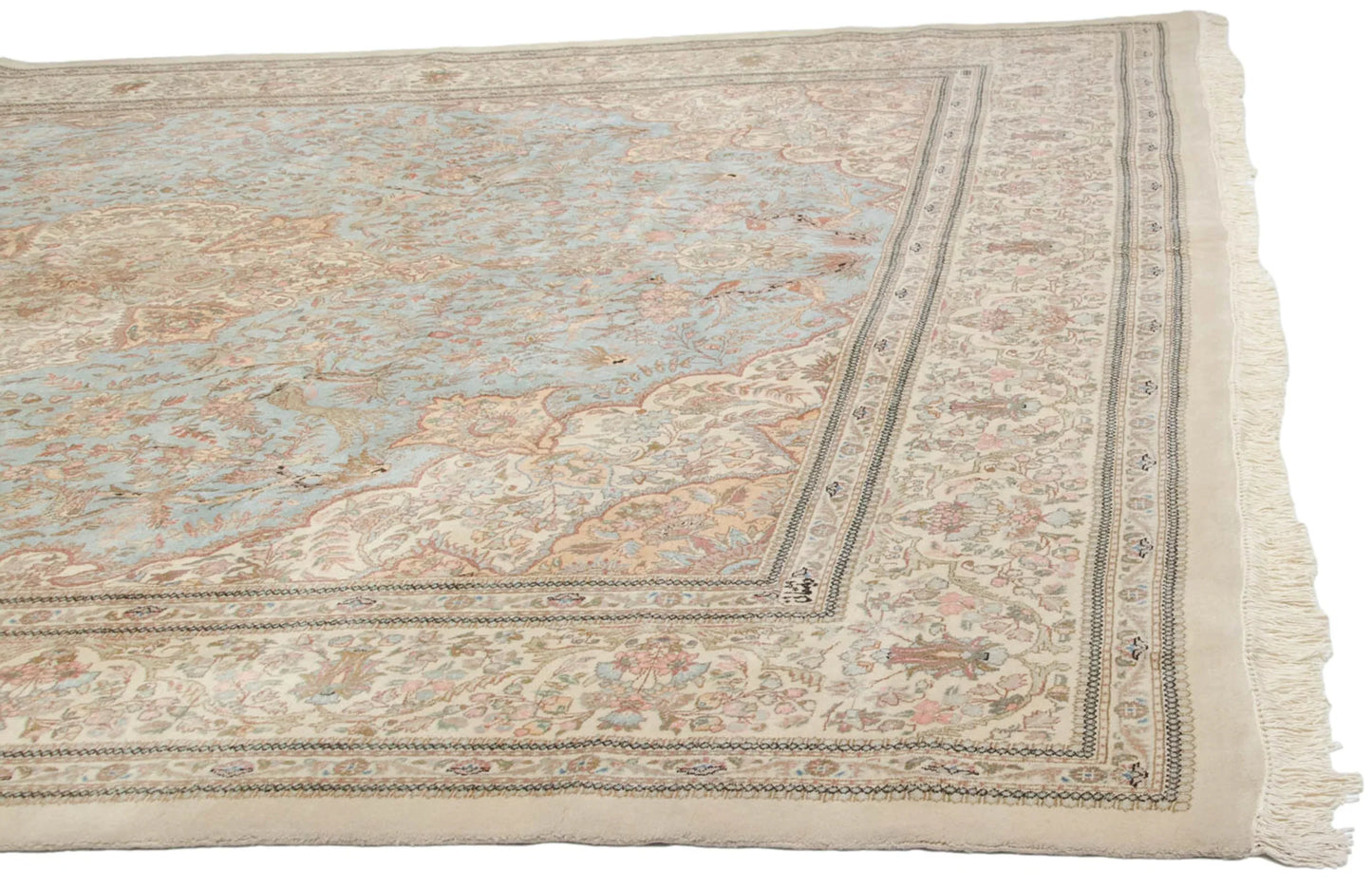 11.5x13 Vintage Tabriz Square Carpet