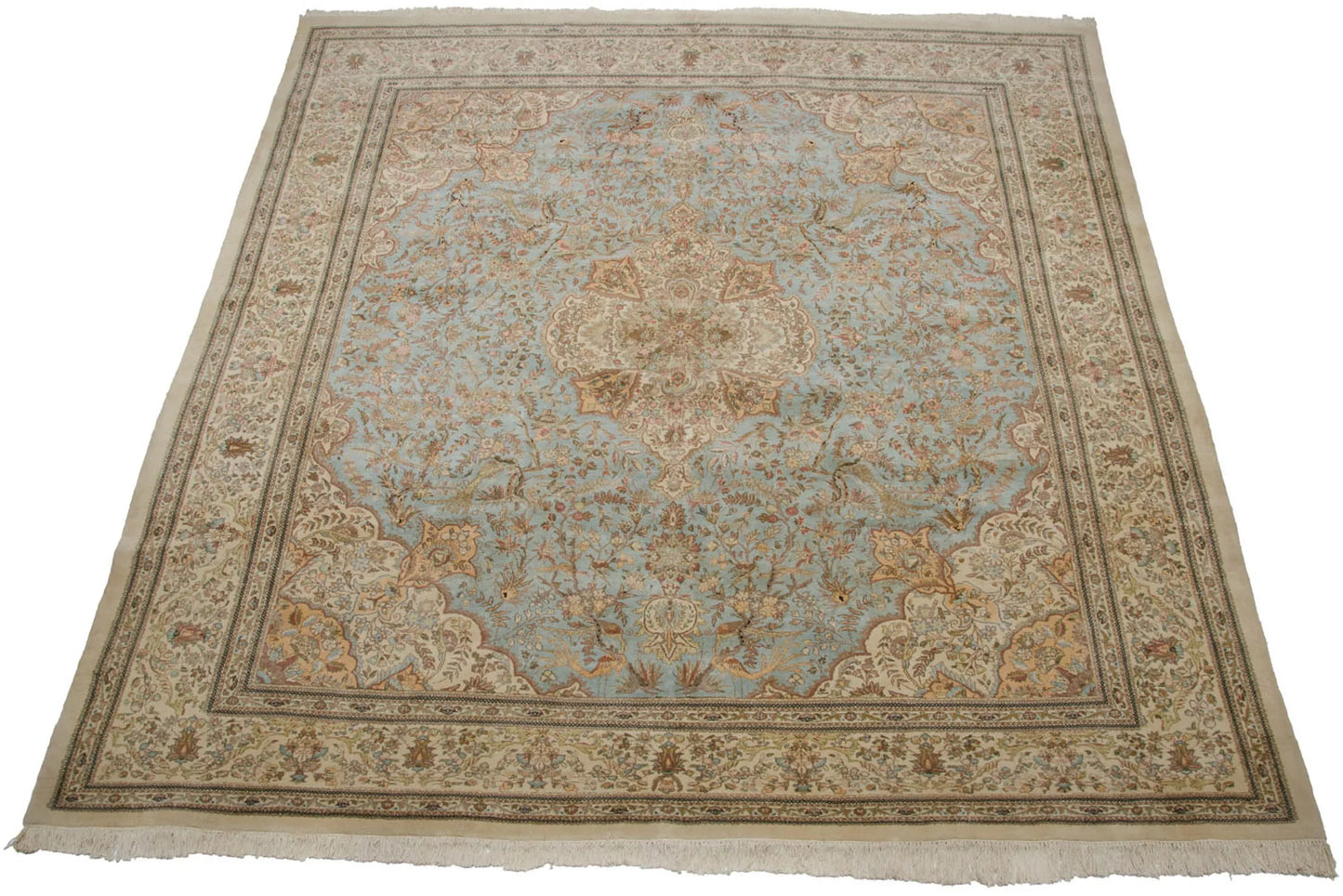 11.5x13 Vintage Tabriz Square Carpet