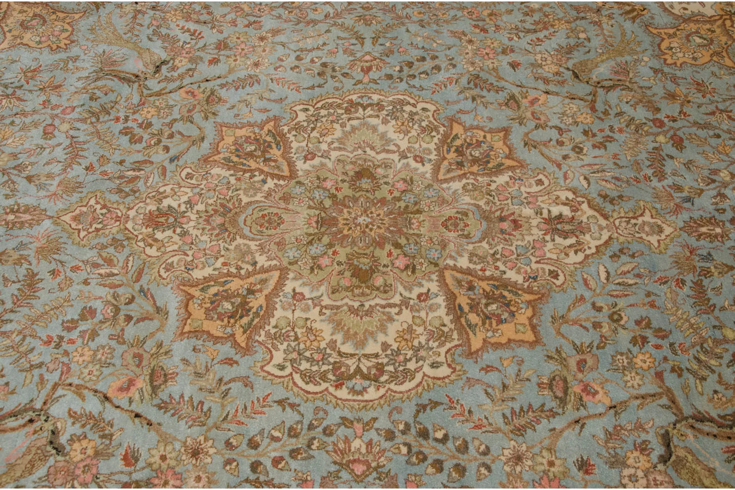 11.5x13 Vintage Tabriz Square Carpet