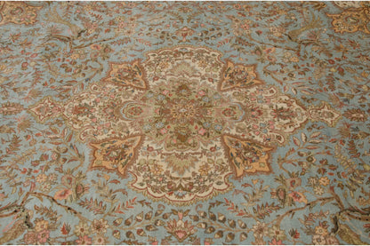 11.5x13 Vintage Tabriz Square Carpet
