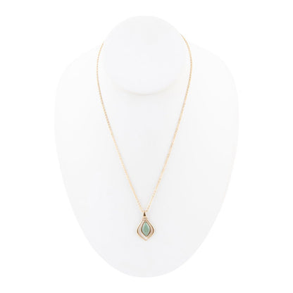 Collana con pendente dorato in avventurina verde Melita