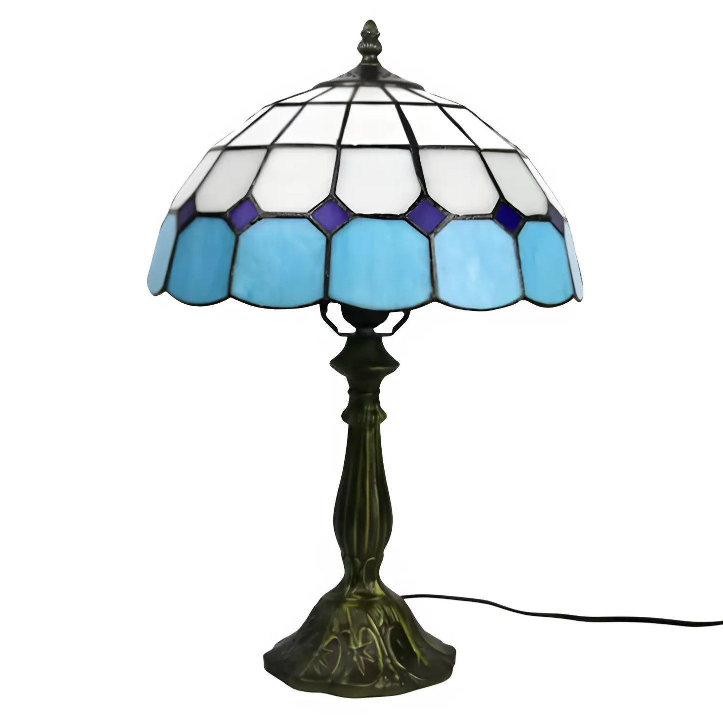 Skärm med nätmönster Tiffany-lampor