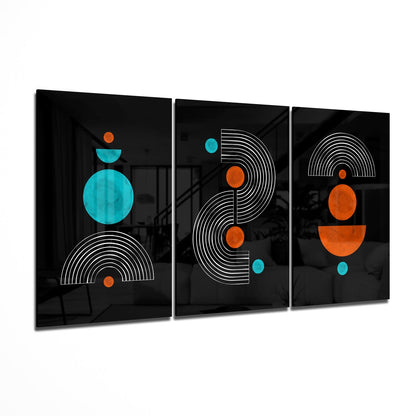 3 Shapes Mega Glass Wall Art
