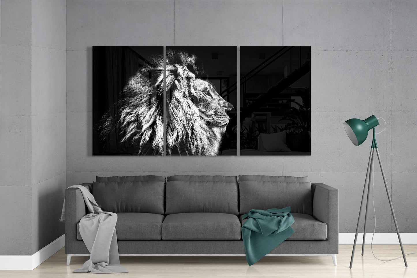 Lion Mega Glass Wall Art