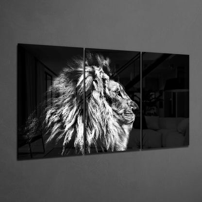 Lion Mega Glass Wall Art