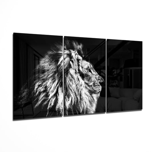 Lion Mega Glass Wall Art