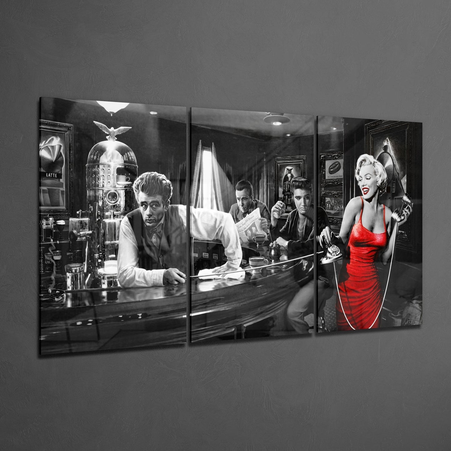 Marilyn Monroe at the Bar Mega Glass Wall Art