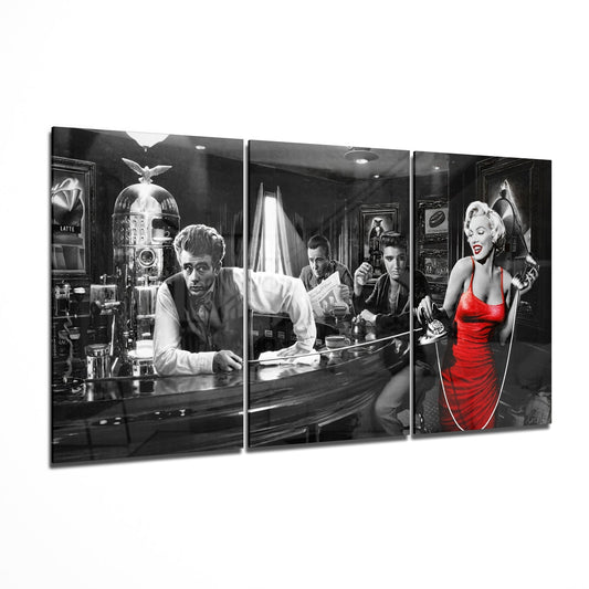 Marilyn Monroe at the Bar Mega Glass Wall Art