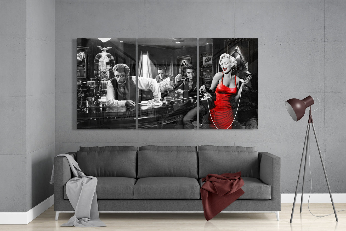 Marilyn Monroe at the Bar Mega Glass Wall Art