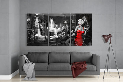 Marilyn Monroe at the Bar Mega Glass Wall Art