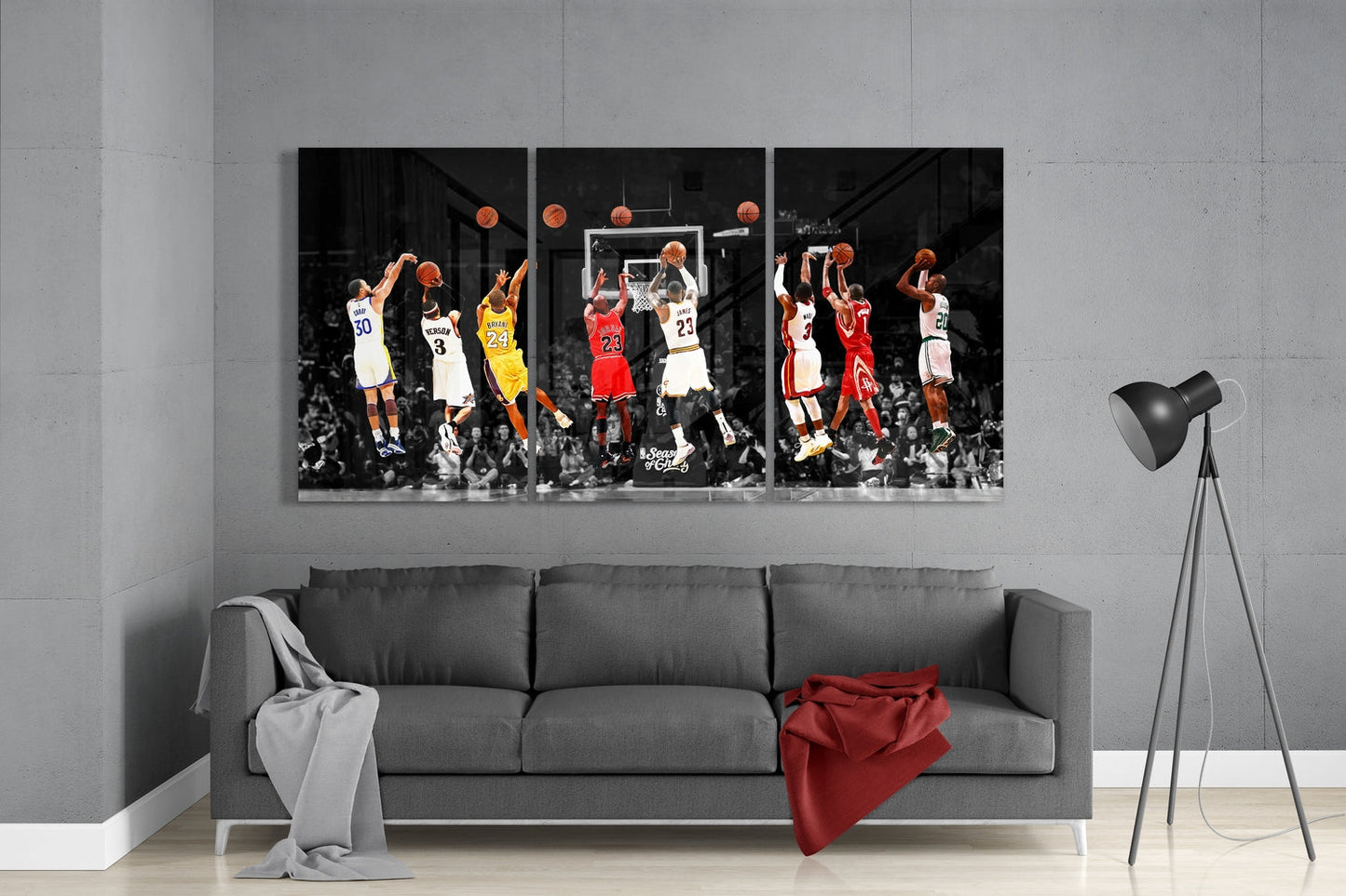 NBA All Stars Mega Glass Wall Art
