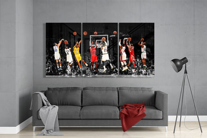 NBA All Stars Mega Glass Wall Art