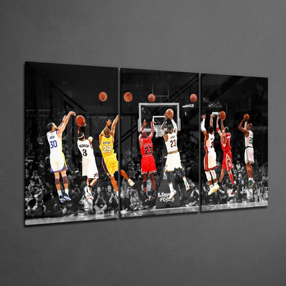 NBA All Stars Mega Glass Wall Art