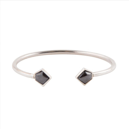 Braccialetto a immagine speculare in ematite e argento sterling