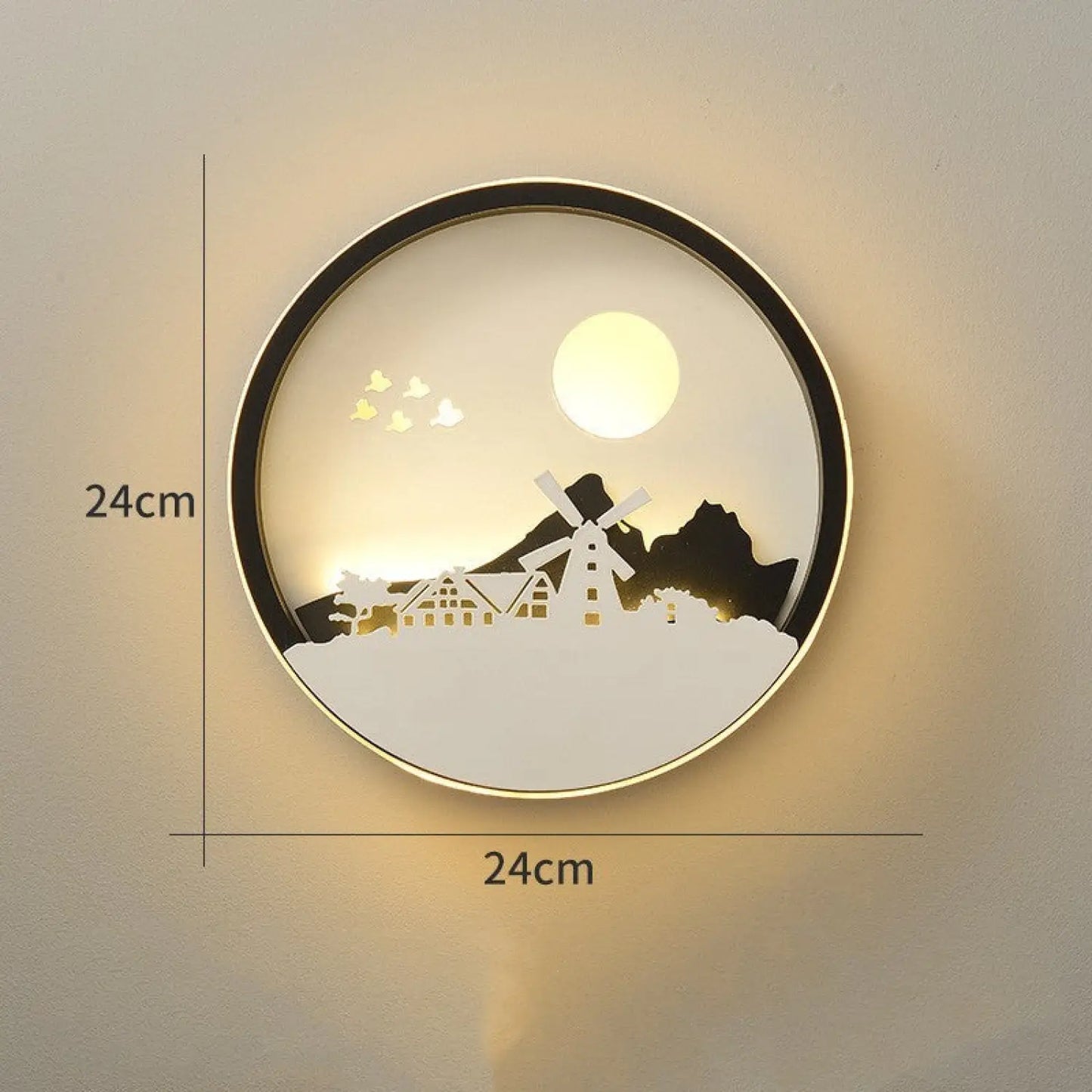 Modern minimalistisk väggkonstlampa för sovrum och bakgrundsdekoration