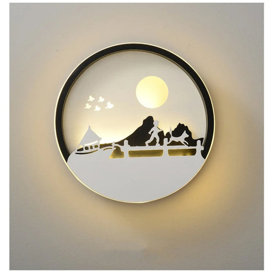 Modern minimalistisk väggkonstlampa för sovrum och bakgrundsdekoration