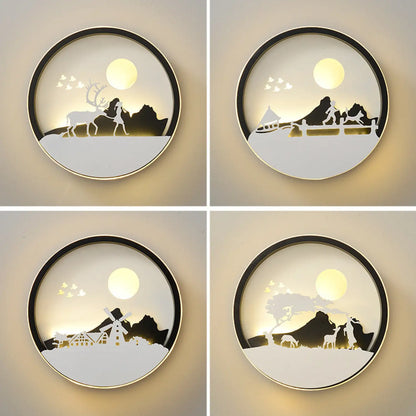 Modern minimalistisk väggkonstlampa för sovrum och bakgrundsdekoration