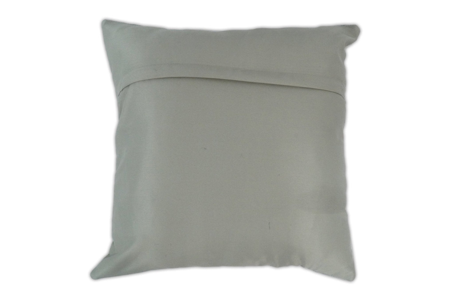 Modern Stripes Ivory and Gray Genuine leather Pillow with Insert, Cushion | PL16