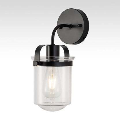 Modern vägglampa för hem med klar glasskärm E26 armatur