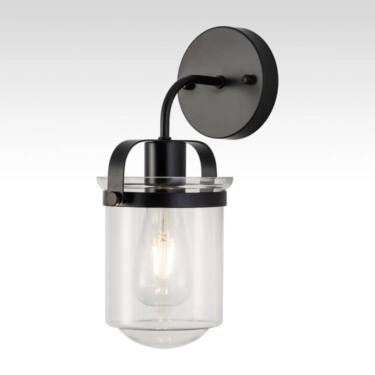 Modern vägglampa för hem med klar glasskärm E26 armatur