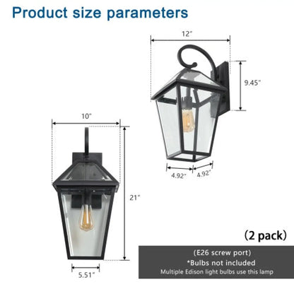 Moderna vägglampor - Utomhus vattentäta vägglampor (2-pack)