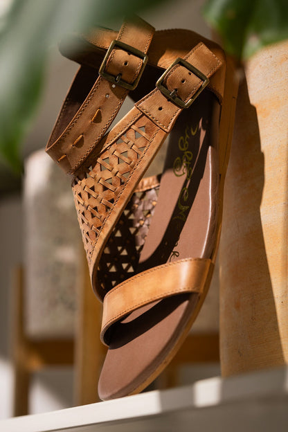 Sandali Nora in Tan