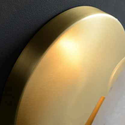 Nordisk konst vägglampa med koppar design för vardagsrumsbelysning
