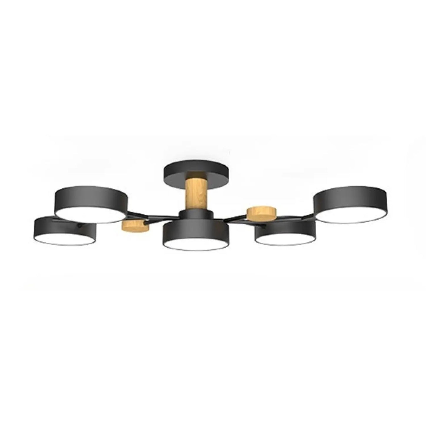 Nordisk LED taklampa för vardagsrum i mjuk macaronstil