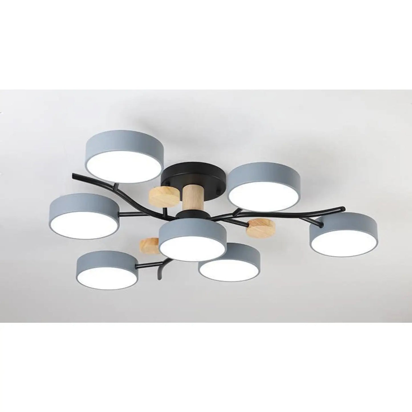 Nordisk LED taklampa för vardagsrum i mjuk macaronstil