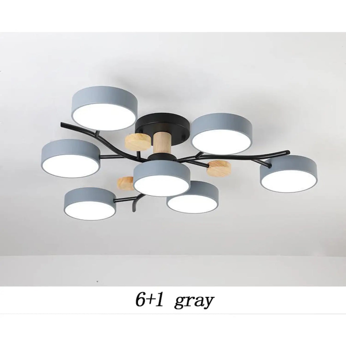 Nordisk LED taklampa för vardagsrum i mjuk macaronstil