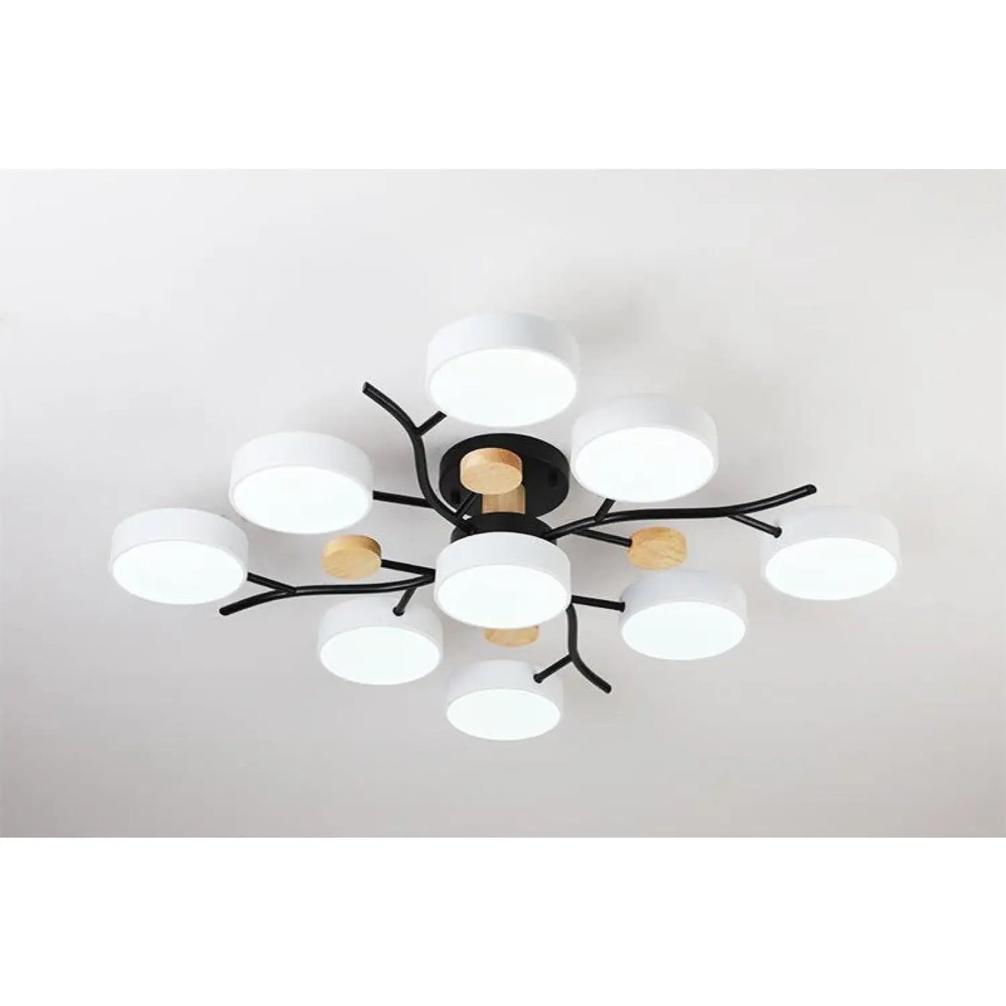 Nordisk LED taklampa för vardagsrum i mjuk macaronstil