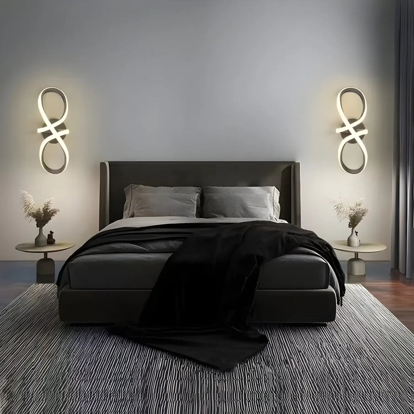 Nordisk stil vägglampa LED – modern minimalistisk sängbordslampa