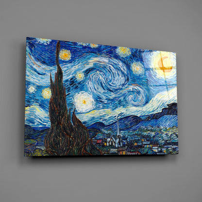 Skleněné nástěnné umění Van Gogh Hvězdná noc