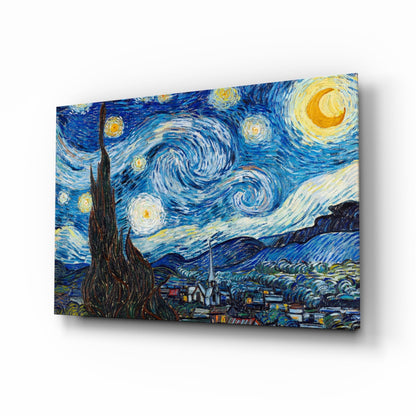 Skleněné nástěnné umění Van Gogh Hvězdná noc