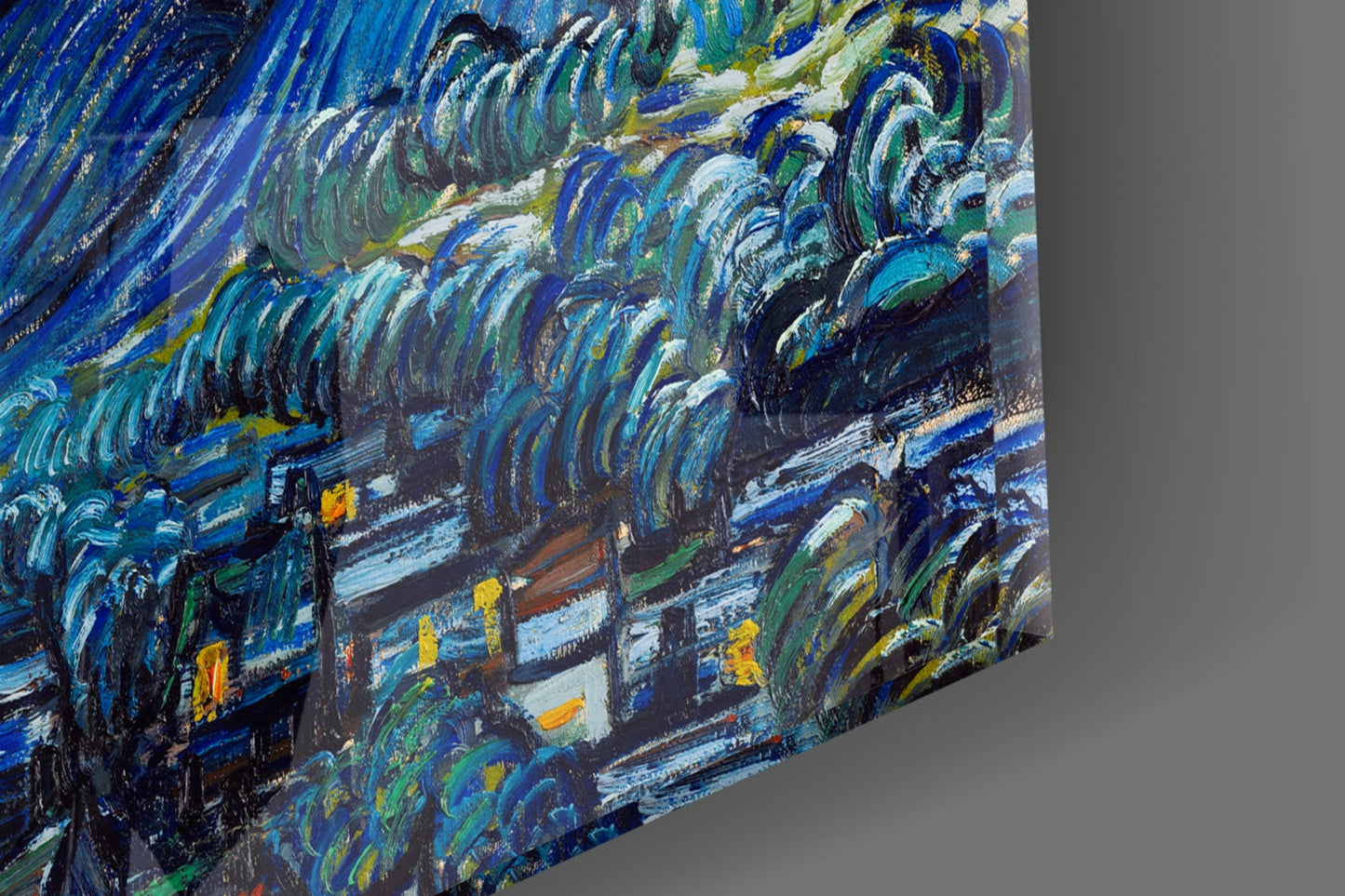 Skleněné nástěnné umění Van Gogh Hvězdná noc