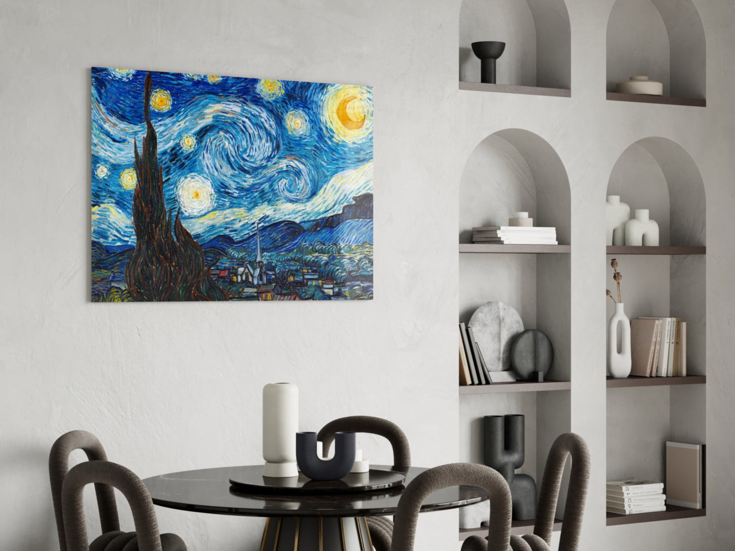 Skleněné nástěnné umění Van Gogh Hvězdná noc