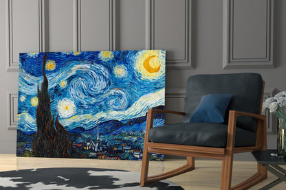Skleněné nástěnné umění Van Gogh Hvězdná noc