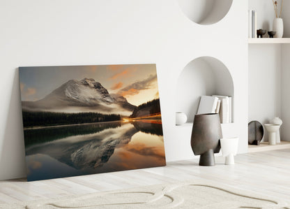 Tåget Sne Top Spejl Sø Glasvæg Kunst