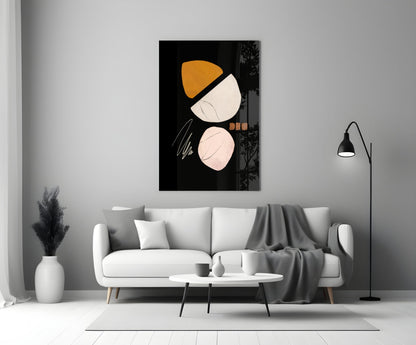 Abstract Acorn Glass Wall Art