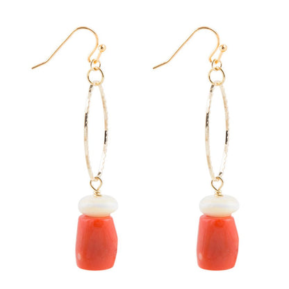 Orange korallkrämörhängen