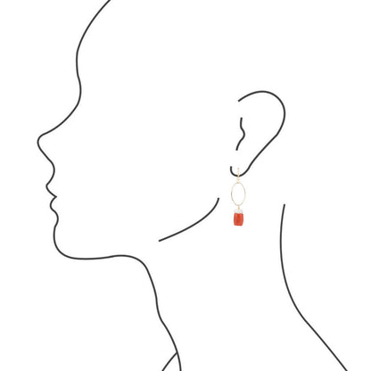 Orange korallkrämörhängen