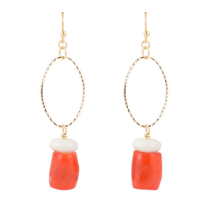 Orange korallkrämörhängen