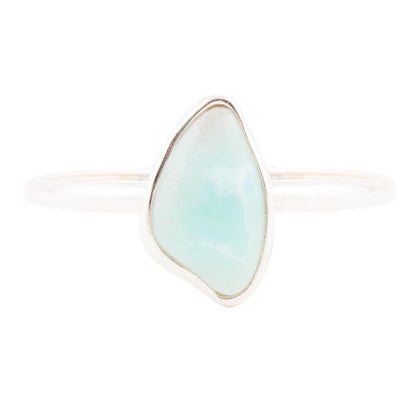 Bracciale a polsino in argento sterling e larimar blu biologico