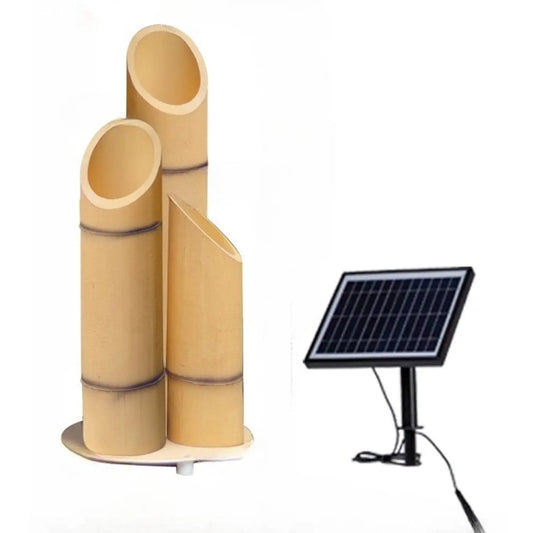 Utomhuslampa för hus - Solcellsdriven bambulampa