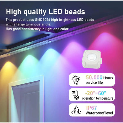 Utomhus LED-ljusslinga med Bluetooth-kontroll för takfötter och uteplatser