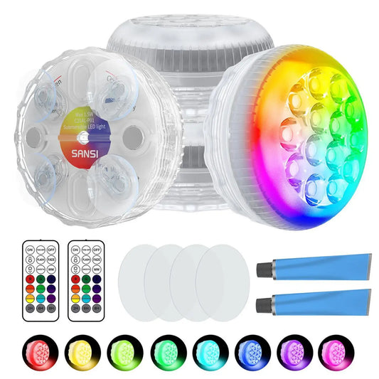 Utomhus LED-lampor Vattentät RGB Poollampa med 20 timmars drifttid