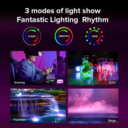 Utomhus LED-lampor Vattentät RGB Poollampa med 20 timmars drifttid
