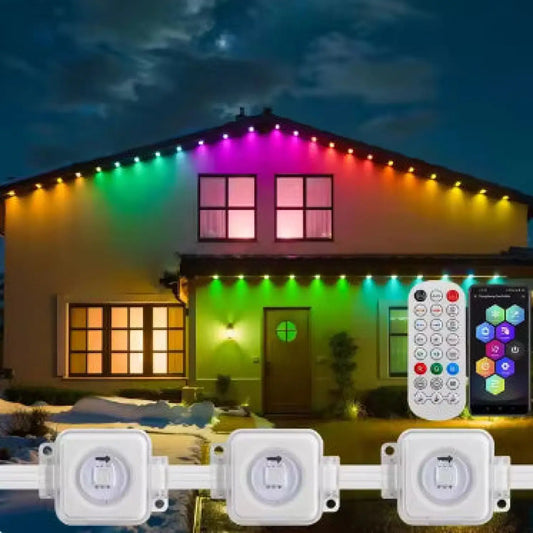 Utomhus LED-remslampa med RGB-effekter för trädgård och väggdekoration
