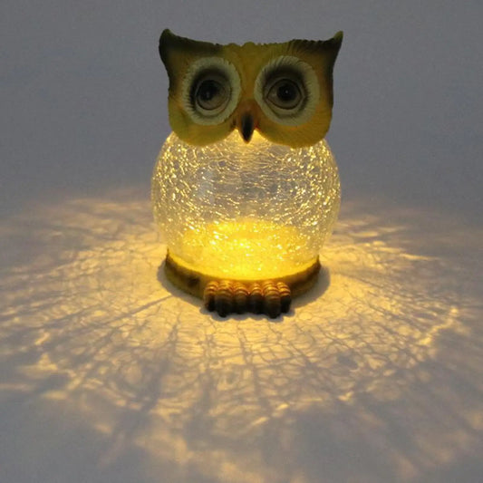 Uggleformad utomhus solcells LED-lampa - vattentät trädgårdslampa